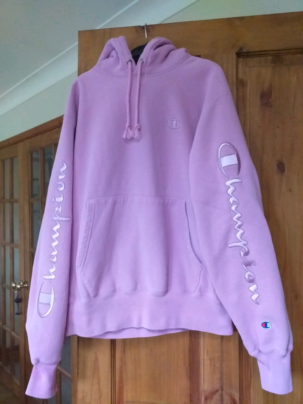 baby pink champion hoodie